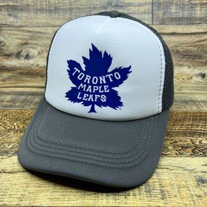 Toronto Maple Leafs Mens Trucker Hat Grey Snapback 1928 Vintage Logo Hockey Cap